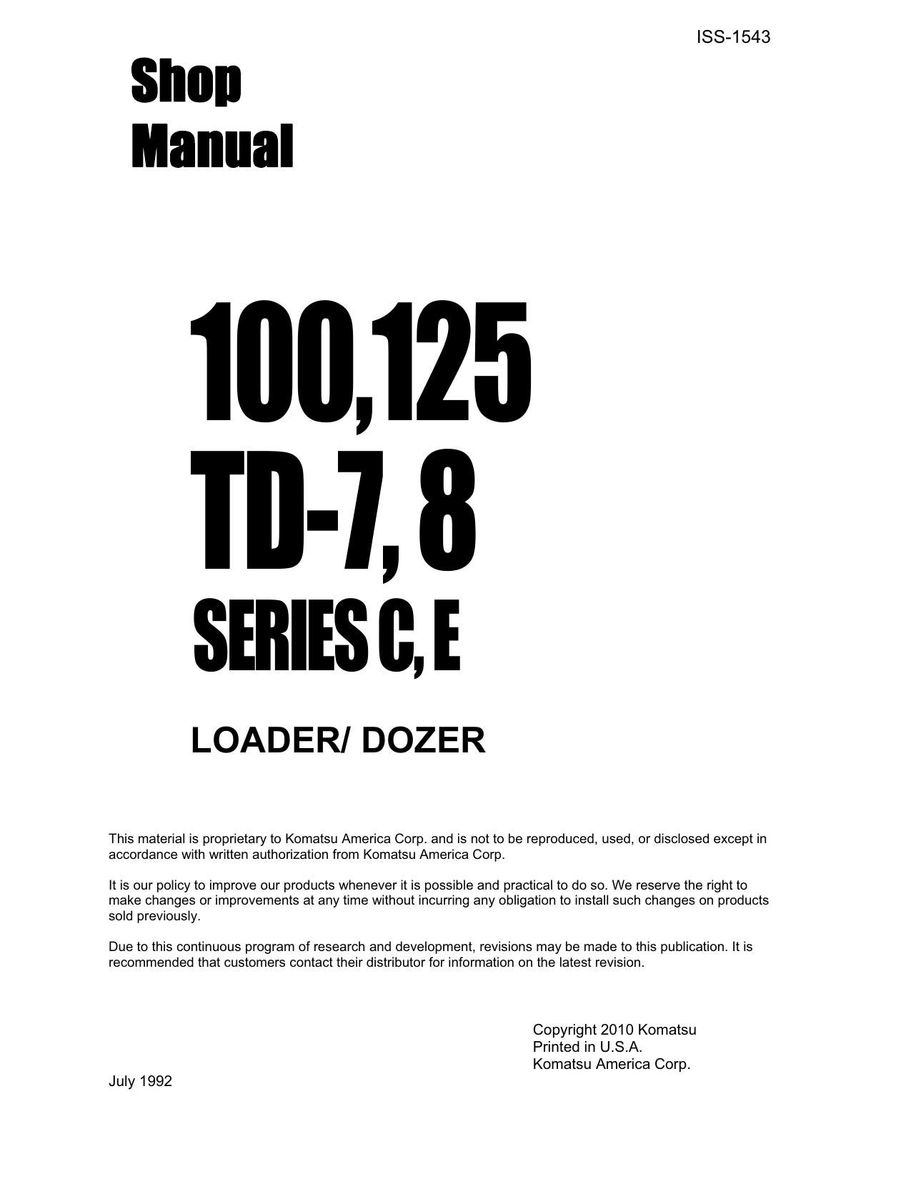 LOADER DOZER 100,125,TD-7,8